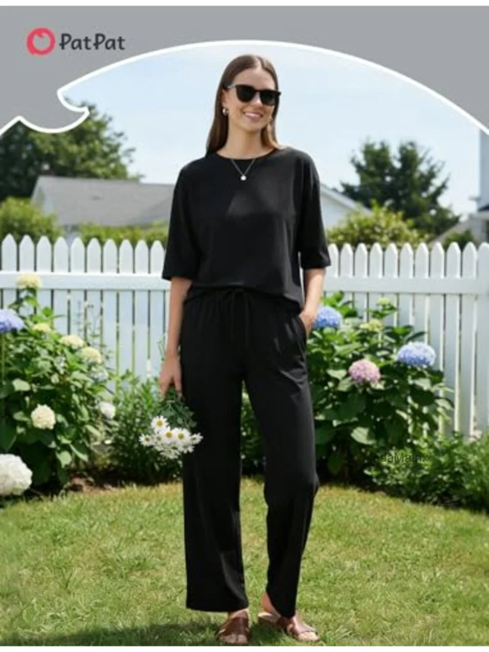 Women's Lounge Pajama Set 2 Piece Short Sleeve Knit Sleepwear